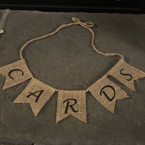 Card sign for wedding